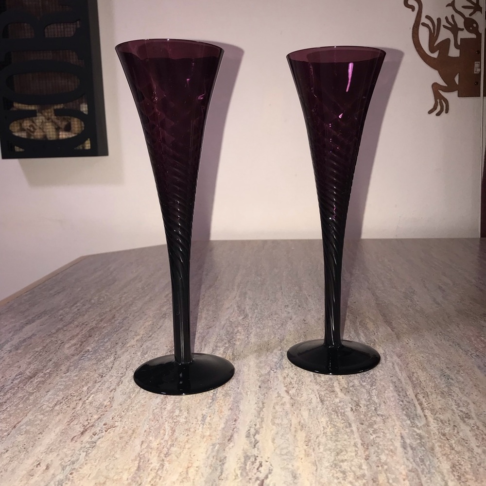 Vintage champagne flutes